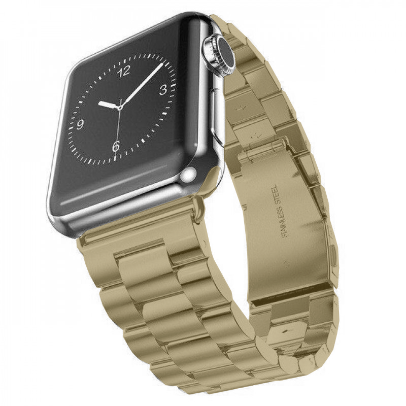 Металлический ремешок Fruct 3-Bead Metal Band для Apple Watch 42/44/45/46/49 mm Old Gold