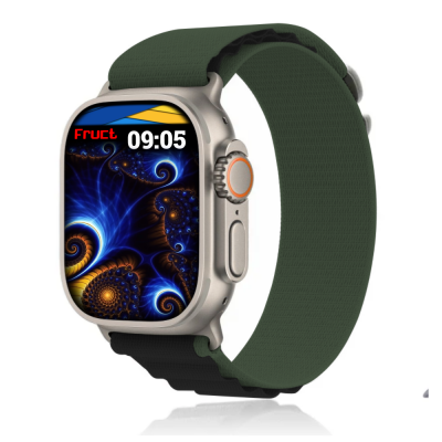 Нейлоновый ремешок Fruct Alpine Loop for Apple Watch 42/44/45/46/49 mm Green Black