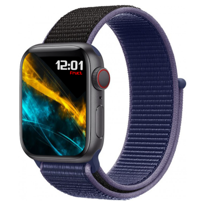 Нейлоновый ремешок Fruct Sport Loop Band для Apple Watch 38/40/41/42 mm Midnight Blue Black