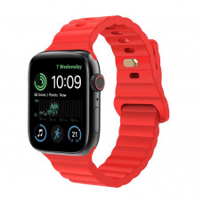Силиконовый ремешок Fruct Lightning Buckle для Apple Watch 42/44/45/46/49 mm Red