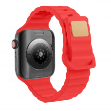 Силиконовый ремешок Fruct Lightning Buckle для Apple Watch 42/44/45/46/49 mm Red