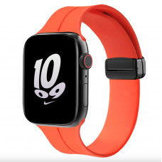 Силиконовый ремешок Fruct Magnetic Buckle для Apple Watch 38/40/41/42 mm Магнитная застежка Orange