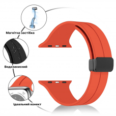 Силиконовый ремешок Fruct Magnetic Buckle для Apple Watch 38/40/41/42 mm Магнитная застежка Orange