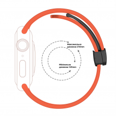 Силиконовый ремешок Fruct Magnetic Buckle для Apple Watch 38/40/41/42 mm Магнитная застежка Orange
