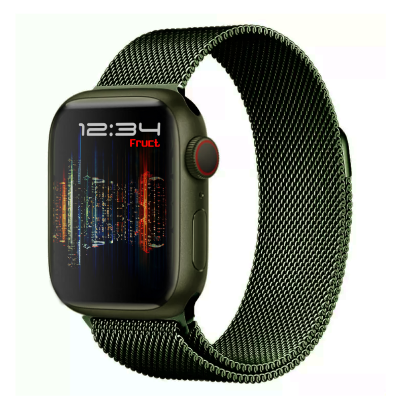 Металлический ремешок Fruct Milanese Loop Band для Apple Watch 38/40/41 mm Virid Green