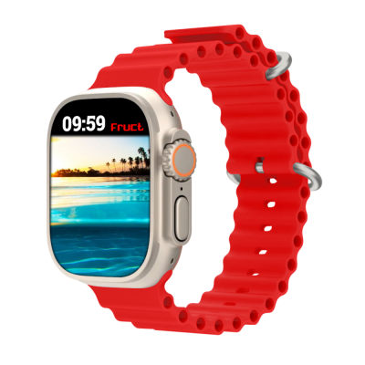 Силиконовый ремешок Fruct Ocean для Apple Watch 42/44/45/46/49 mm Red