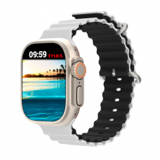 Силиконовый ремешок Fruct Ocean для Apple Watch 42/44/45/49 mm White Black