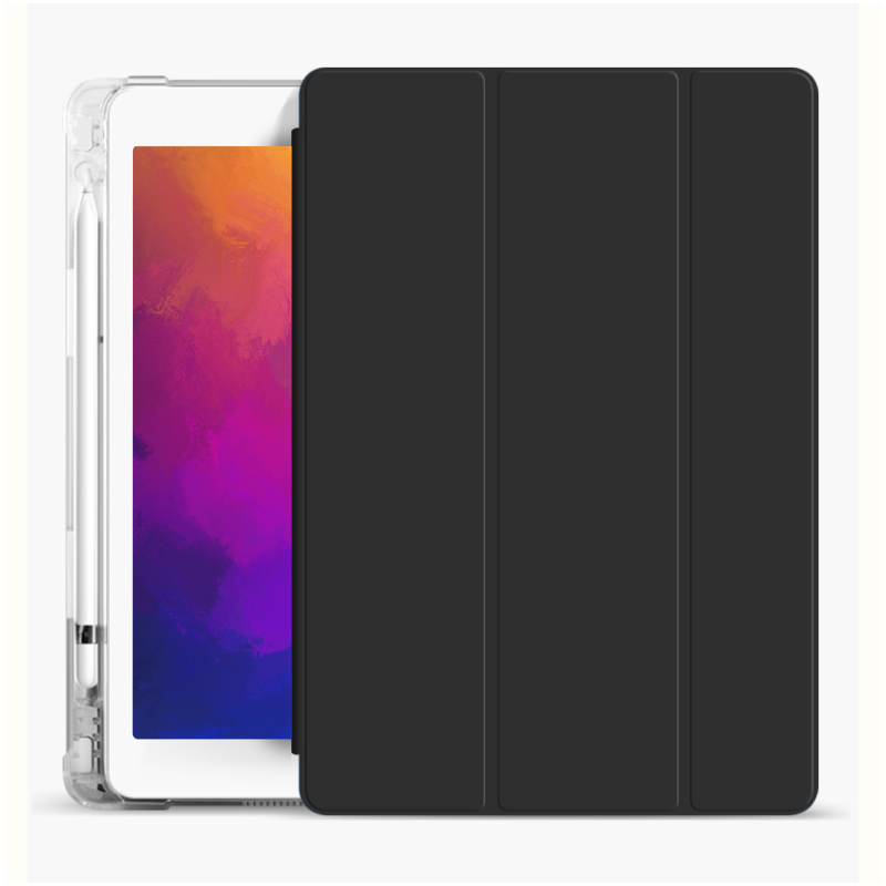 Силиконовый чехол Fruct Protect Plus для iPad 10.2 2019/2020/2021/2022 Противоударный с держателем для стилуса Черный