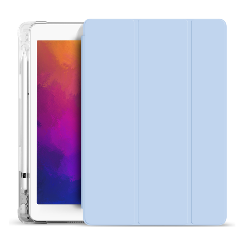 Силиконовый чехол Fruct Protect Plus для iPad 10.2 2019/2020/2021/2022 Противоударный с держателем для стилуса Голубой