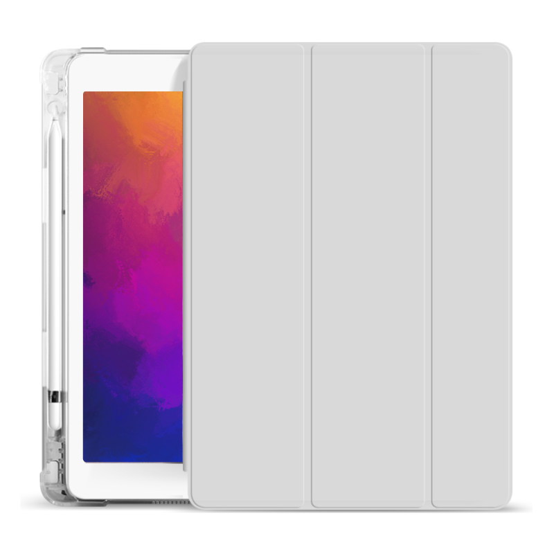 Силиконовый чехол Fruct Protect Plus для iPad 10.2 2019/2020/2021/2022 Противоударный с держателем для стилуса Серый