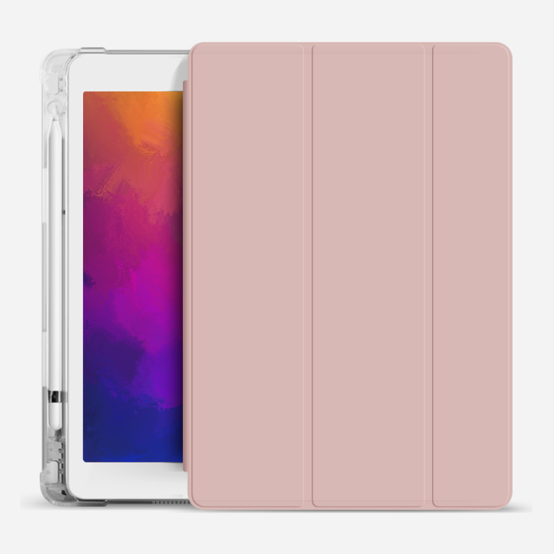 Силиконовый чехол Fruct Protect Plus для iPad 10.2 2019/2020/2021/2022 Противоударный с держателем для стилуса Розовый
