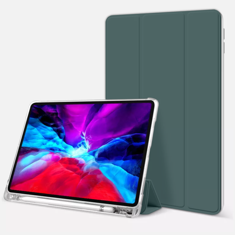 Силиконовый чехол Fruct Protect Plus для iPad Pro 11 2020-21 Противоударный с держателем для стилуса Темно-зеленый