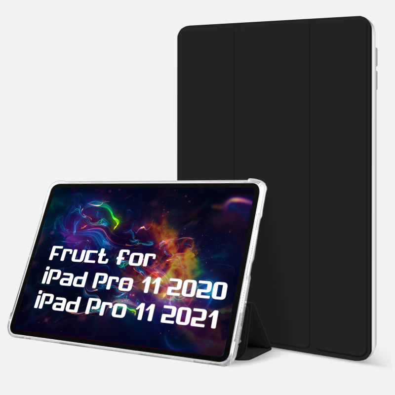 Силиконовый чехол Fruct Protect для iPad Pro 11 2018-22 Противоударный Черный