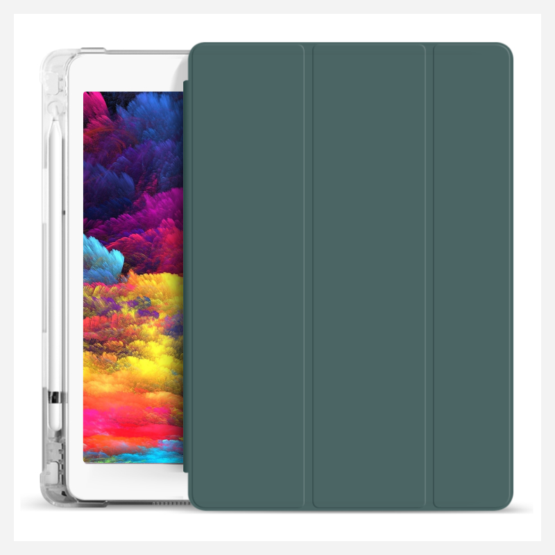 Силиконовый чехол Fruct Protect Plus для iPad Air 4/Air 5 10.9 2020-22 Противоударный с держателем для стилуса Темно-зеленый