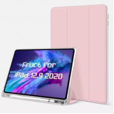 Силиконовый чехол Fruct Protect Plus для iPad 12.9 2018-22 Противоударный с держателем для стилуса Розовый
