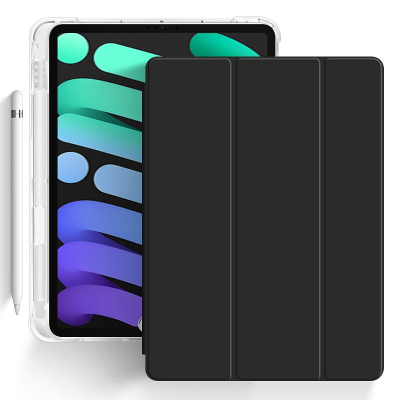 Силиконовый чехол Fruct Protect Plus для iPad Mini 6 2021 Противоударный с держателем для стилуса Черный
