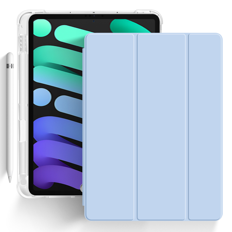 Силиконовый чехол Fruct Protect Plus для iPad Mini 6 2021 Противоударный с держателем для стилуса Голубой