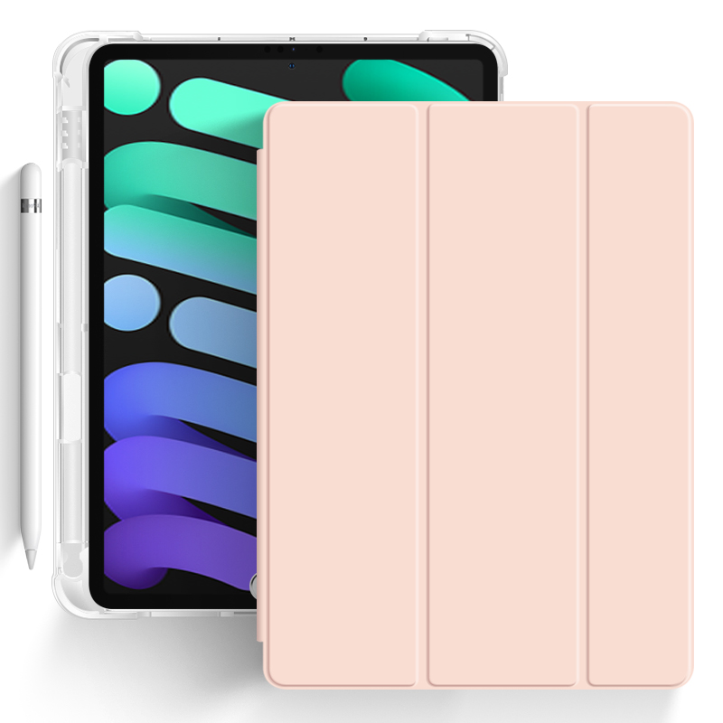 Силиконовый чехол Fruct Protect Plus для iPad Mini 6 2021 Противоударный с держателем для стилуса Розовый