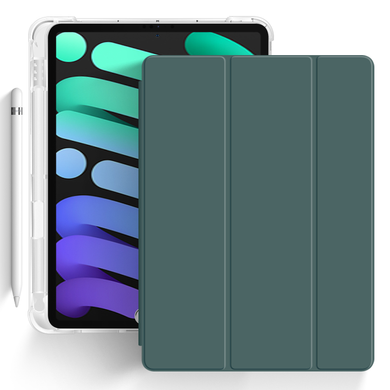 Силиконовый чехол Fruct Protect Plus для iPad Mini 6 2021 Противоударный с держателем для стилуса Темно-зеленый