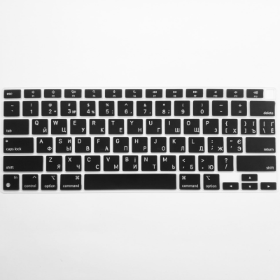 Накладка на клавиатуру Fruct для MacBook Air 13 2020/MacBook Air 13 M1 (2021) US Черная Украинские буквы 