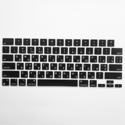 Накладка на клавиатуру Fruct для MacBook Air 15 M2 (2023) / Air 13.6 M2 (2022) / Pro 14 (2021) / Pro 16 (2021) US Черная Украинские буквы