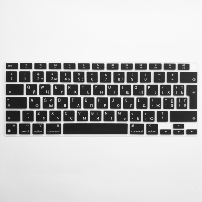 Накладка на клавиатуру Fruct для MacBook Air 13 2020/MacBook Air 13 M1 (2021) EU Черная Украинские буквы 