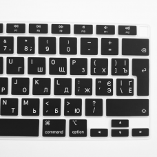 Накладка на клавиатуру Fruct для MacBook Air 13 2020/MacBook Air 13 M1 (2021) EU Черная Украинские буквы 