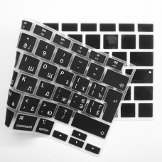 Накладка на клавиатуру Fruct для MacBook Air 13 2020/MacBook Air 13 M1 (2021) EU Черная Украинские буквы 