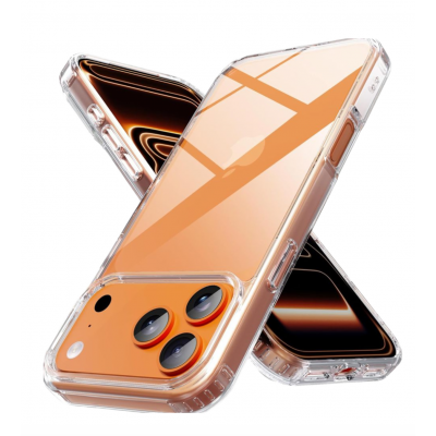 Противоударный чехол для iPhone 17 IPAKY Crystal Series с бортиками Прозрачный Противоударный чехол для iPhone 17 IPAKY Crystal Series с бортиками Прозрачный