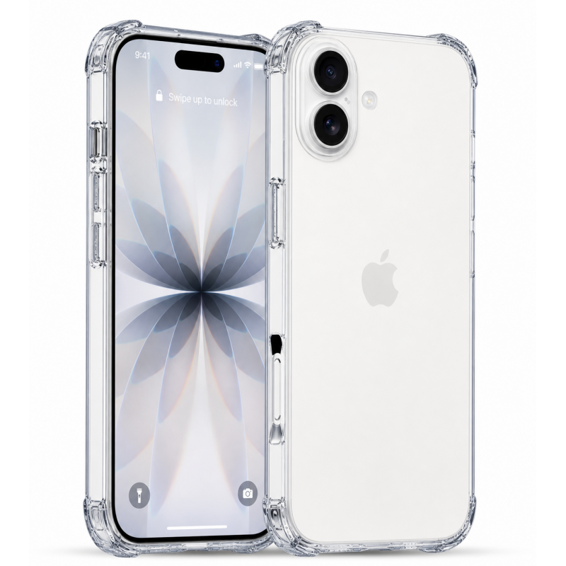Противоударный чехол для iPhone 17 IPAKY Crystal Series с бортиками Прозрачный 