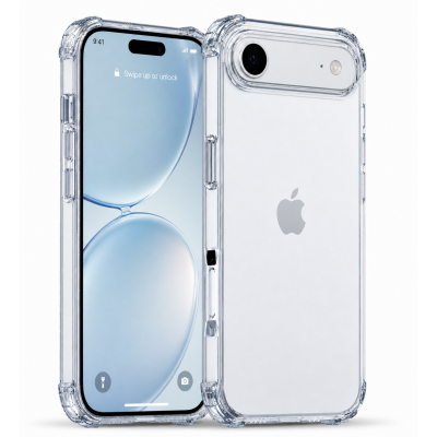 Противоударный чехол для iPhone 17 Air IPAKY Crystal Series с бортиками Прозрачный 