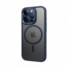 Чехол для iPhone 16 Pro Max c Magsafe Rock Guard Touch Series матовый с закрытой камерой Blue