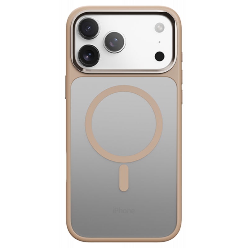 Чехол для iPhone 17 Pro c Magsafe Rock Guard Touch Magnetic Protection Case (Metal Lens Frame) Beige 