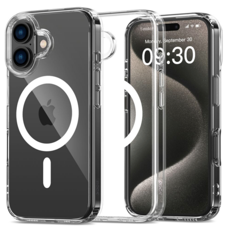 Чехол для iPhone 16 c Magsafe Rock Crystal Series Прозрачный 