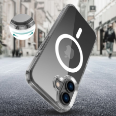 Чехол для iPhone 16 Plus c Magsafe Rock Crystal Series Прозрачный 