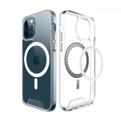 Чехол для iPhone 14 Pro Space Case с MagSafe Противоударный Прозрачный