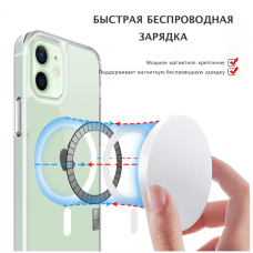Чехол для iPhone 14 Pro Max Space Case с MagSafe Противоударный Прозрачный