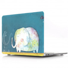 Накладка STR Pattern Hard Shell Case for MacBook Air 13 (2018-2020) Голубой слон
