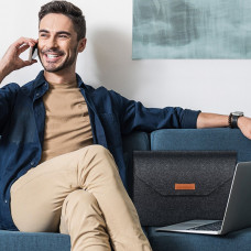 Чехол-конверт из войлока STR Felt Sleeve для MacBook Air 13 (2012-2017) / Pro Retina 13 (2012-2015) Черный