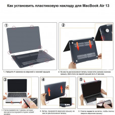 Накладка STR Матовый Тонкий Hard Shell для MacBook Air 13 (2018-2020) Синий