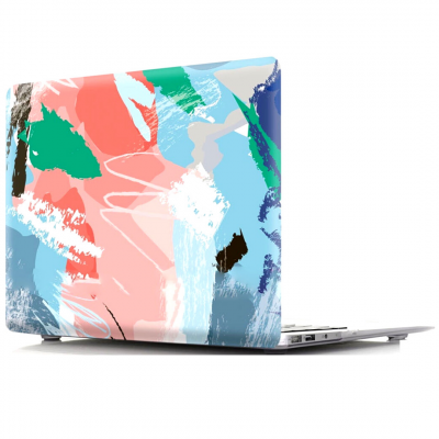 Накладка STR Pattern Hard Shell Case для MacBook Pro 13 (2016-2022 M2) Графити Голубой