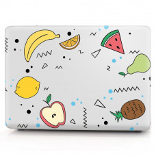 Накладка STR Pattern Hard Shell Case for MacBook Air 13 (2018-2020) Светлый цветной Фрукты