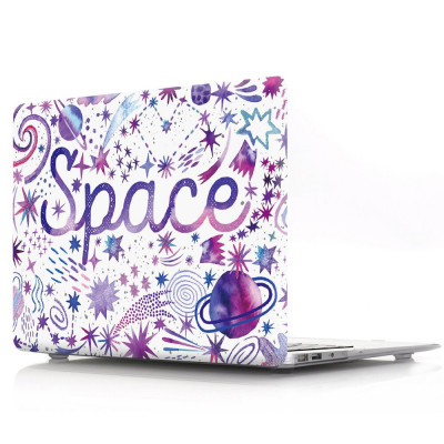 Накладка STR Pattern Hard Shell Case для MacBook Pro 13 (2016-2022 M2) Бело-фиолетовый