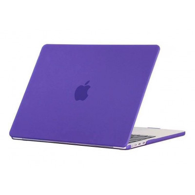 Пластиковый матовый чехол-накладка STR Matte Hard Shell Case for MacBook Air 13.6 (2022) M2 - Deep Purple
