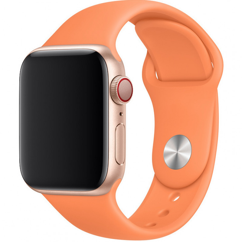 Силиконовый спортивный ремешок STR Sport Band для Apple Watch 49/42/44/45 mm (M/L) - Papaya Orange