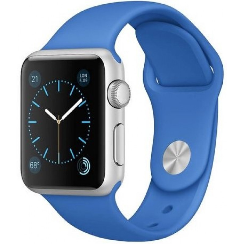 Силиконовый спортивный ремешок STR Sport Band для Apple Watch 49/42/44/45 mm (S/M) - Blue Horizon