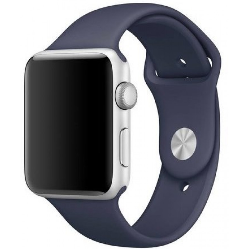 Силиконовый спортивный ремешок STR Sport Band для Apple Watch 38/40/41 mm (S/M) - Midnight Blue