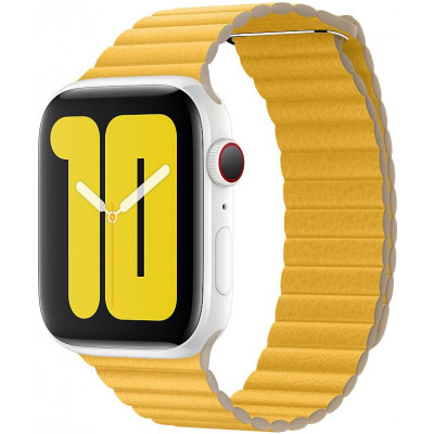 Кожаный ремешок STR Leather Loop Band для Apple Watch 38/40/41 мм Желтый
