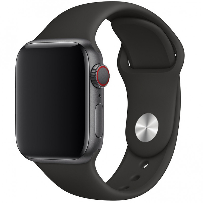 Силиконовый спортивный ремешок STR Sport Band для Apple Watch 38/40/41 mm (S/M) - Black