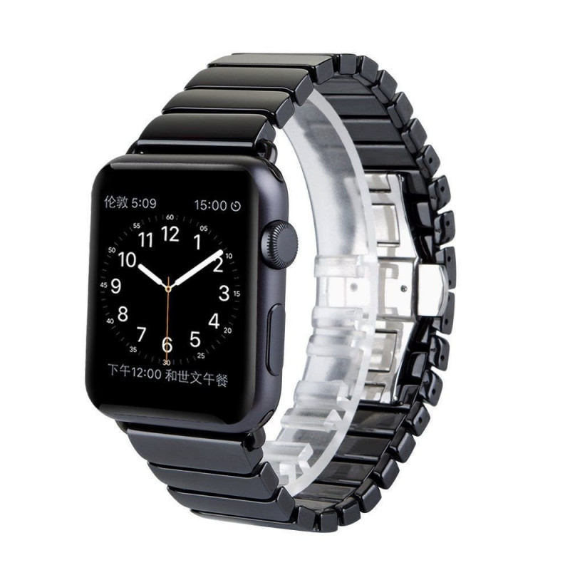 Керамический ремешок STR 1-Bead Ceramic Band для Apple Watch 38/40/41 мм Black